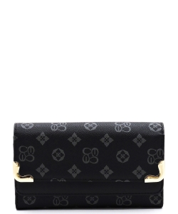 Monogram Trifold Cellphone Wallet CS016 GRAY BLACK